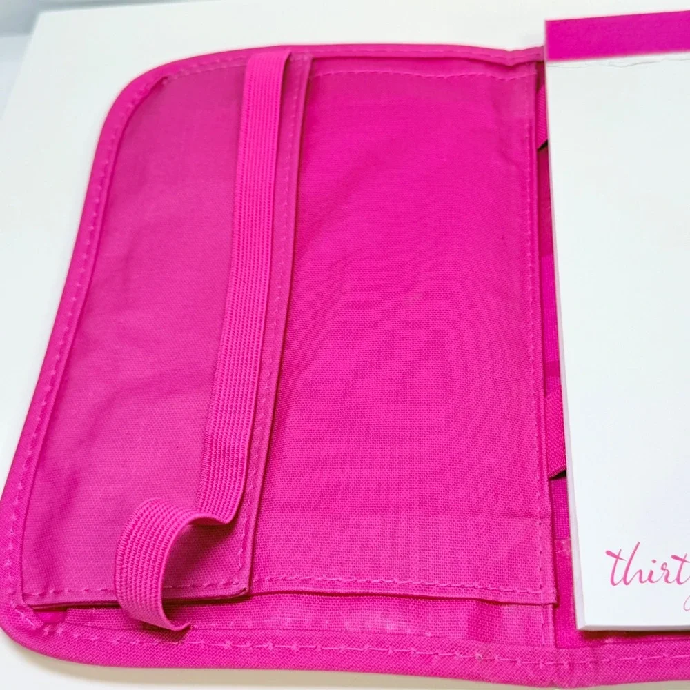 Thirty-One Pink Circle Spiral Cupcake Notepad Cover Organizer Organizer